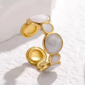 Authentic Elegant Stainless Steel Adjustable Opening Ring