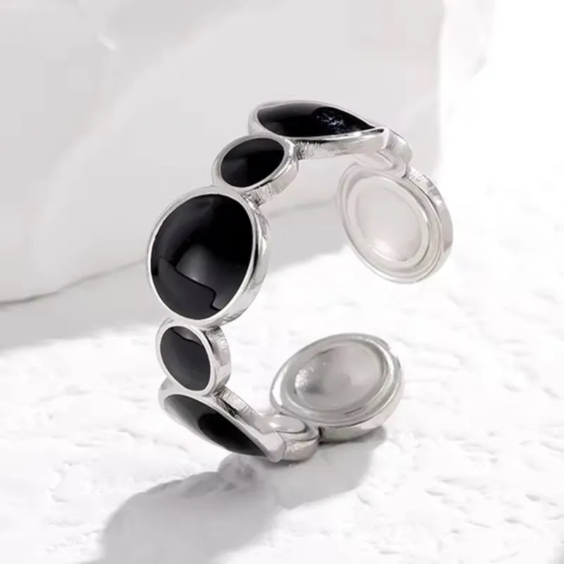 Authentic Elegant Stainless Steel Adjustable Opening Ring