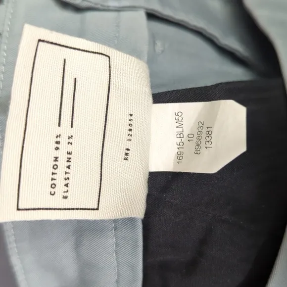 AYR Shorts Women's 10 Blue Cotton Zip Up Flat Front Chino 16915
