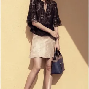BCBG Maxazria Nicky Light Khaki Faux Suede Skirt Women's Size XS Back Zip Lined
