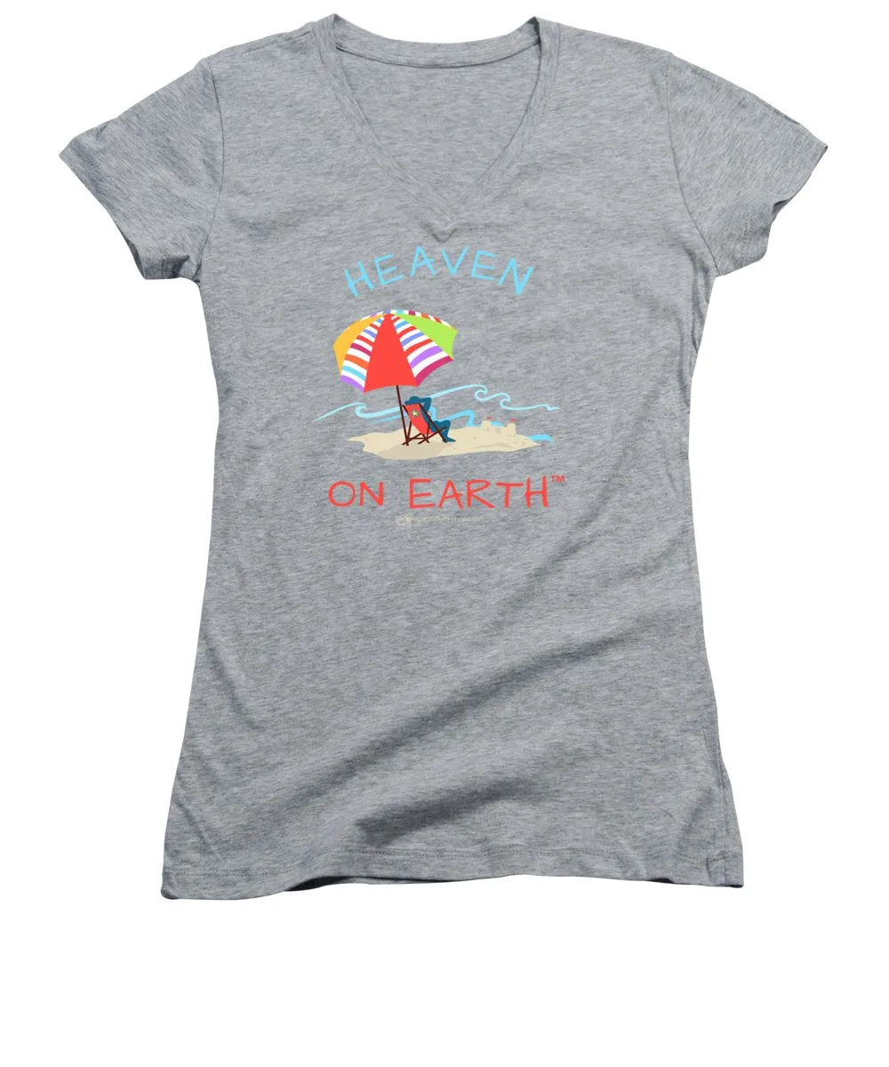 Beach Time Heaven On Earth - Women's V-Neck