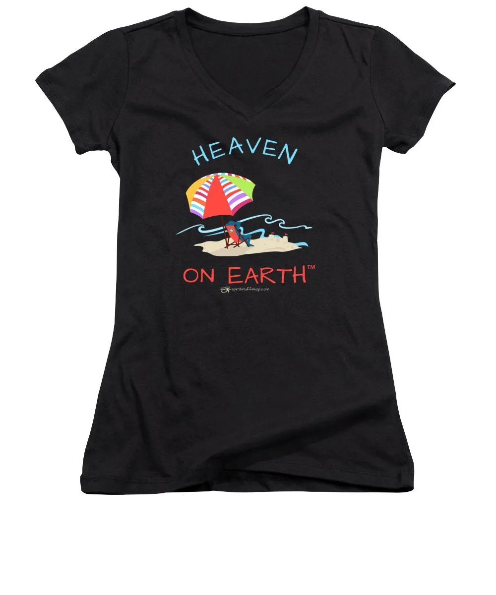 Beach Time Heaven On Earth - Women's V-Neck