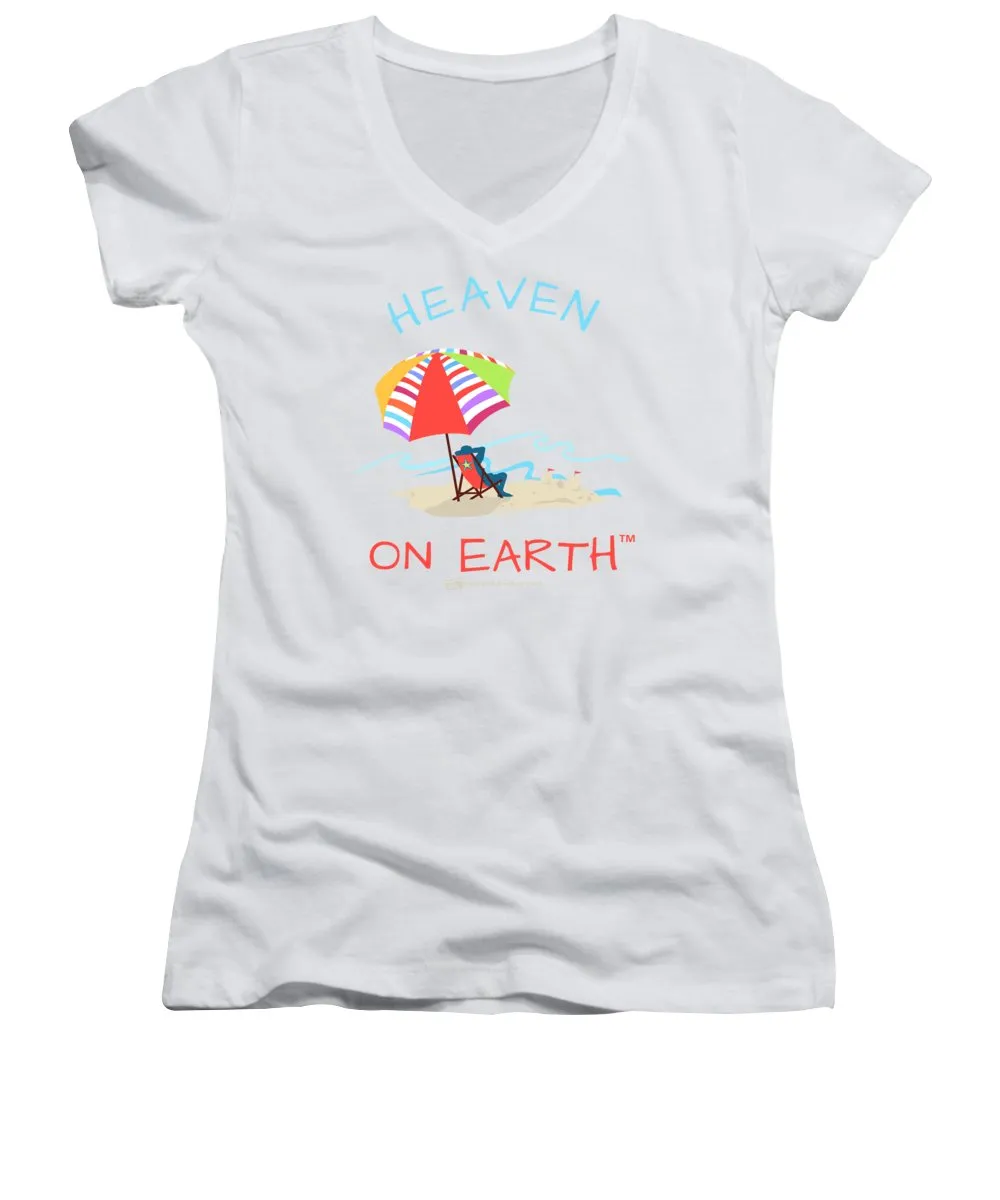 Beach Time Heaven On Earth - Women's V-Neck