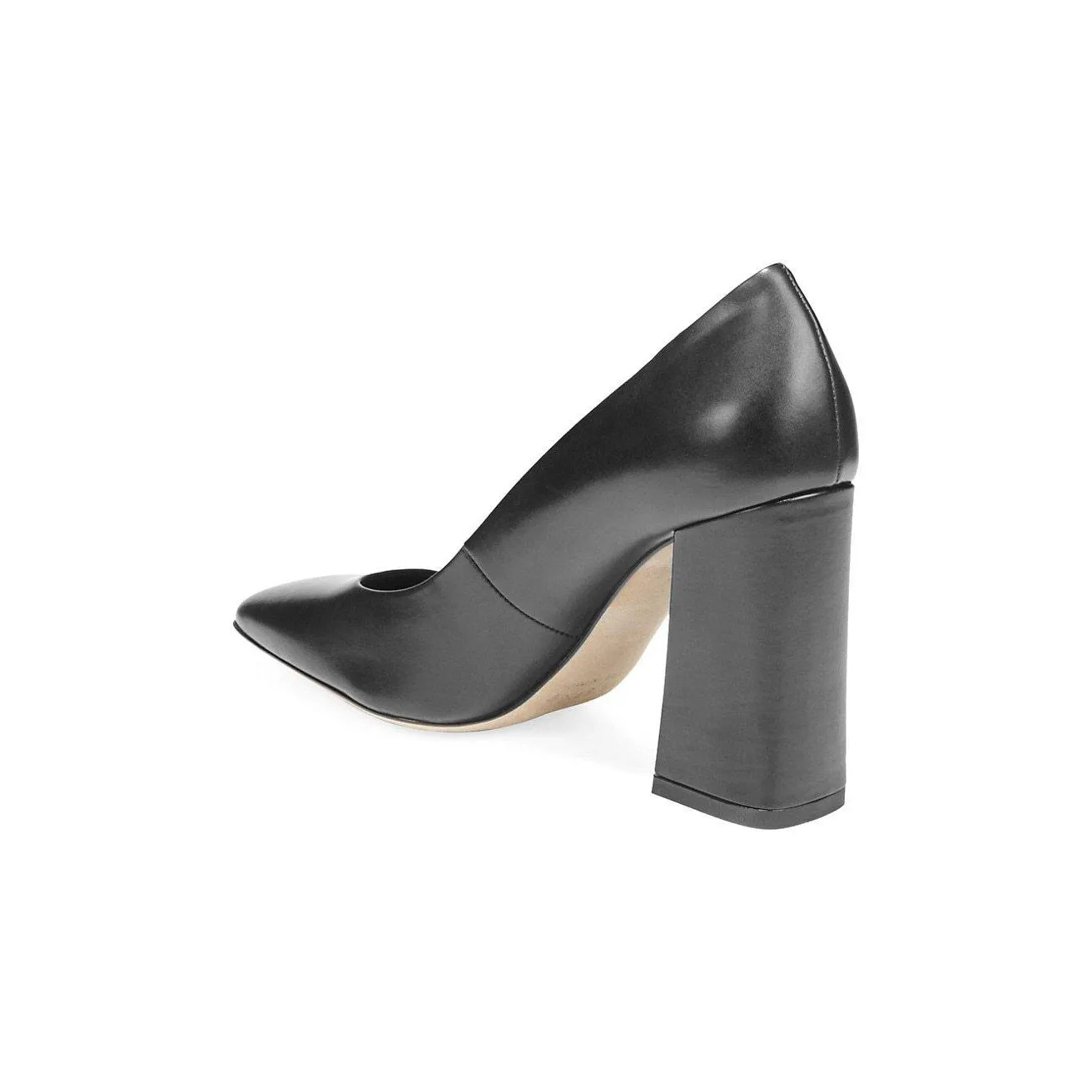 Beatrice Square-Toe Block-Heel Pumps