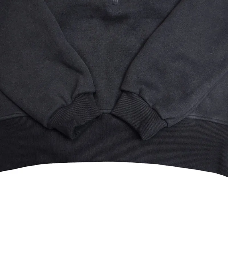 BENECIA 12 Flat Fleece Twill Man-to-Man - Charcoal Gray