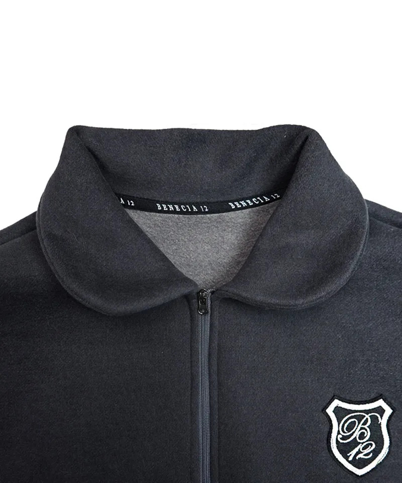BENECIA 12 Flat Fleece Twill Man-to-Man - Charcoal Gray