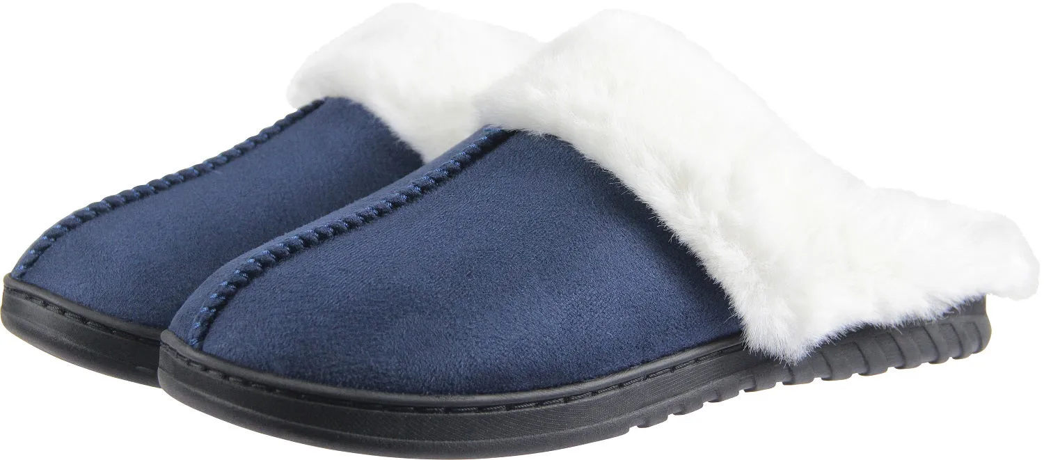 BenSorts Fuzzy Slippers for Women Men Warm Memory Foam House Shoes Indoor and Outdoor