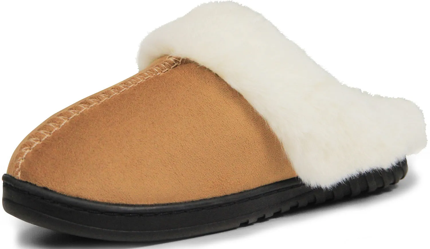 BenSorts Fuzzy Slippers for Women Men Warm Memory Foam House Shoes Indoor and Outdoor