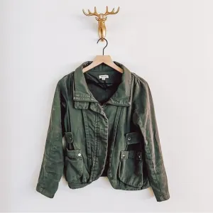 Beulah Women's Army Green Button Front Jacket Size Small