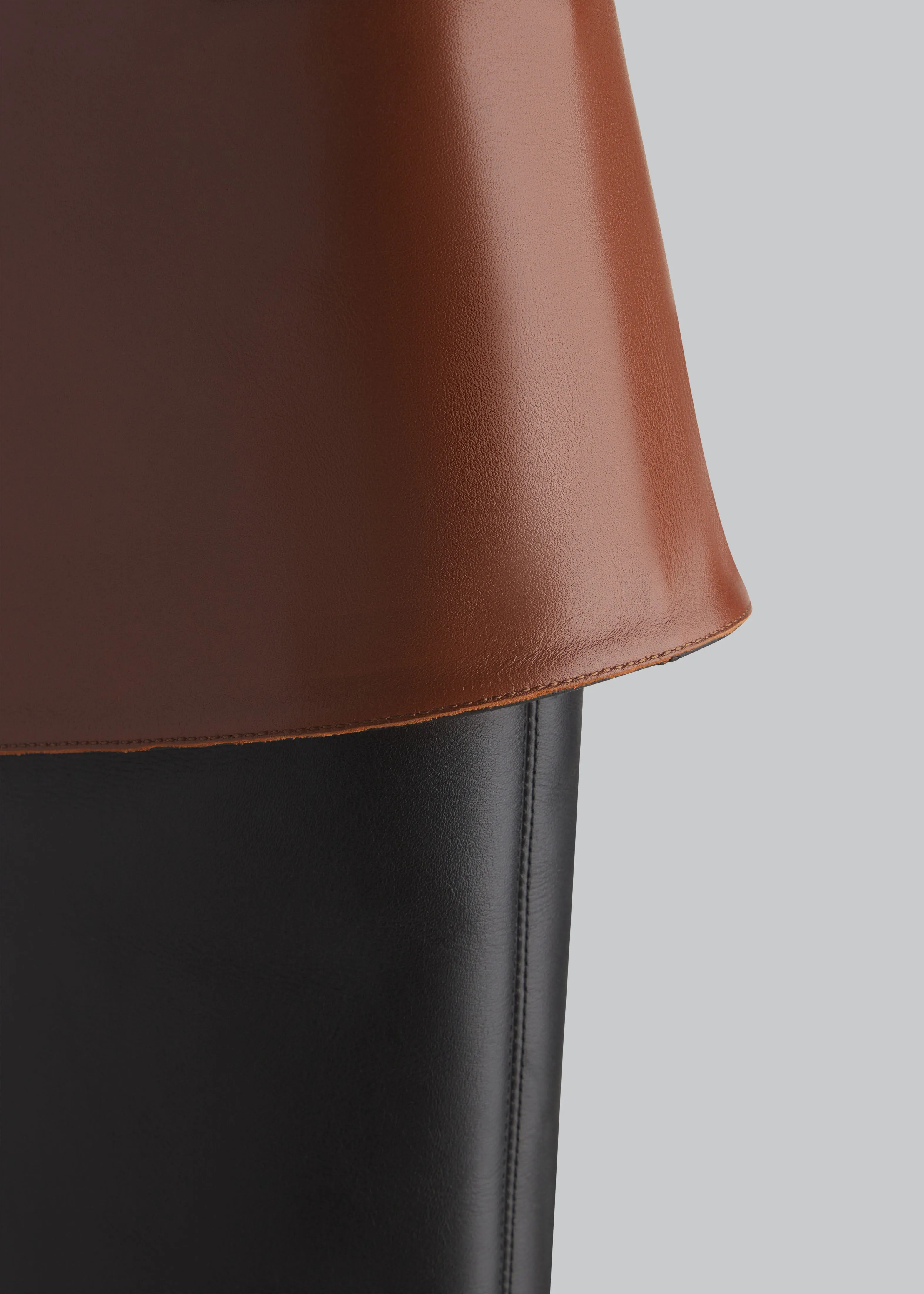 Bicolor High Heel Boot in Calfskin - Cognac Black