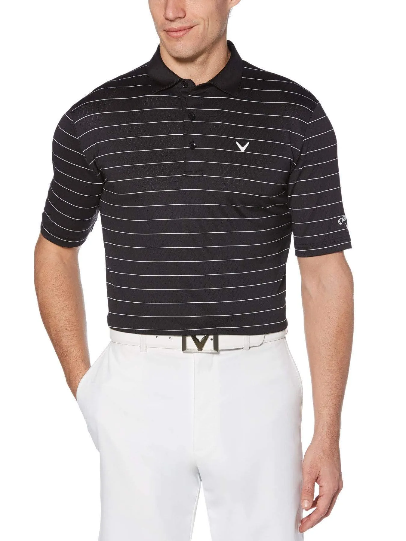 Big & Tall Ventilated Stripe Polo