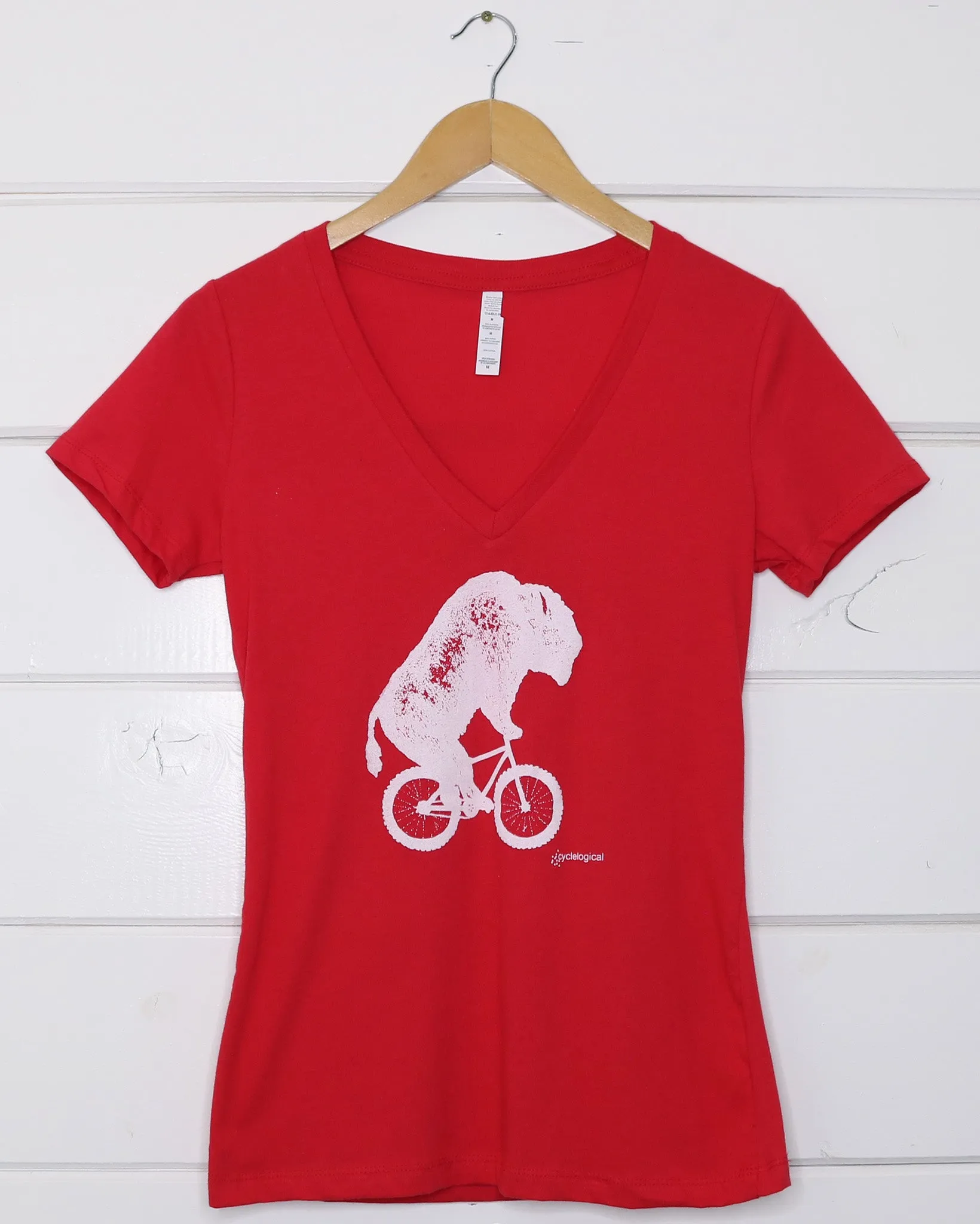 Bison V-Neck Slim Women's T-Shirt