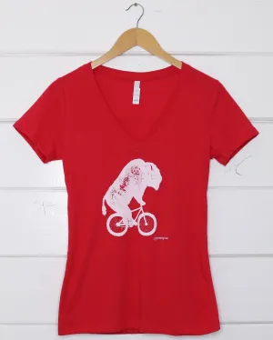 Bison V-Neck Slim Women's T-Shirt