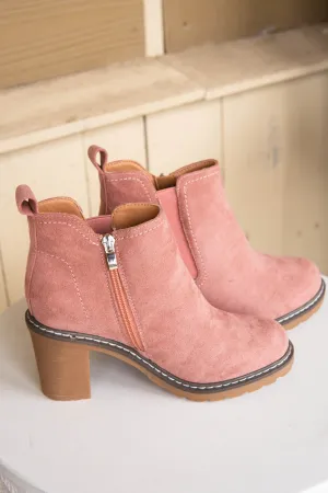 Bite Me Blush Faux Suede