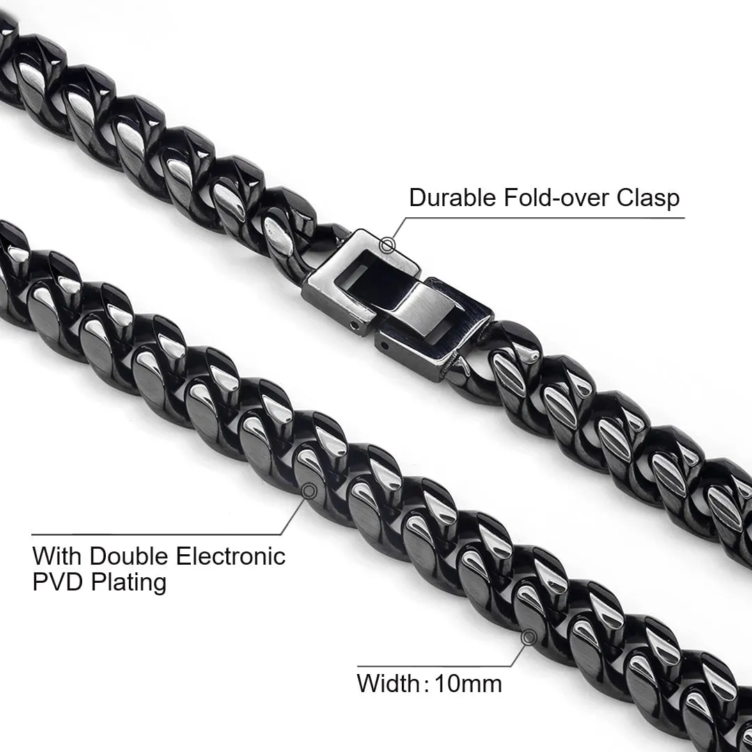 BLACK & PROUD™ - Women's Black Cuban Link Chain - 10mm