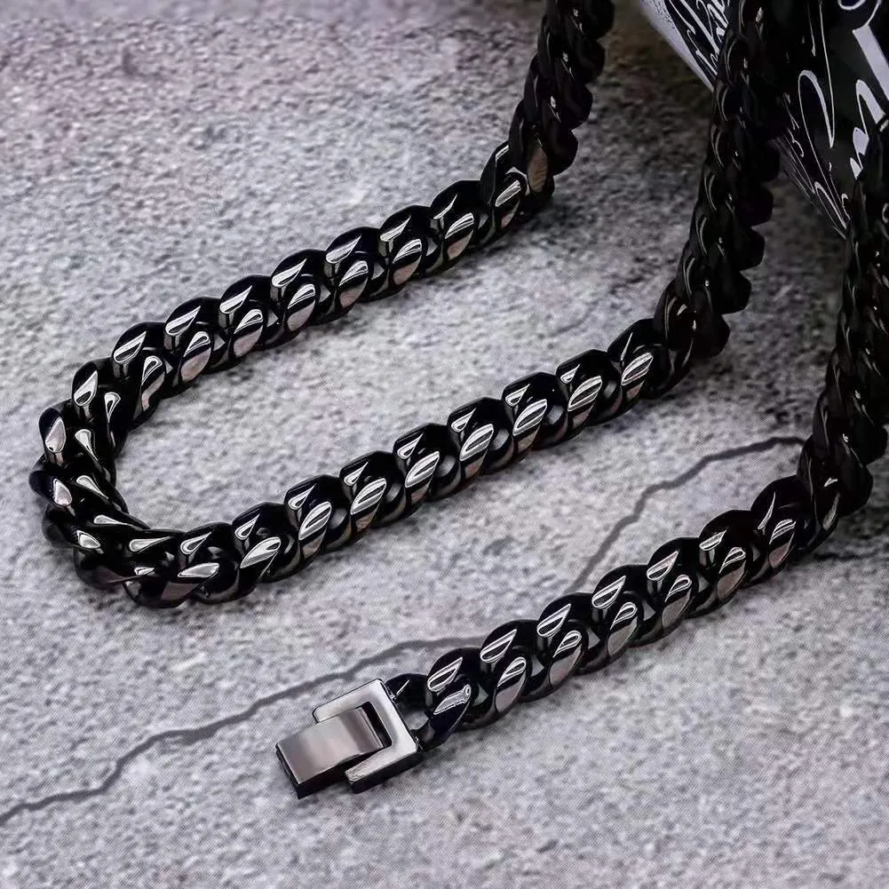 BLACK & PROUD™ - Women's Black Cuban Link Chain - 10mm