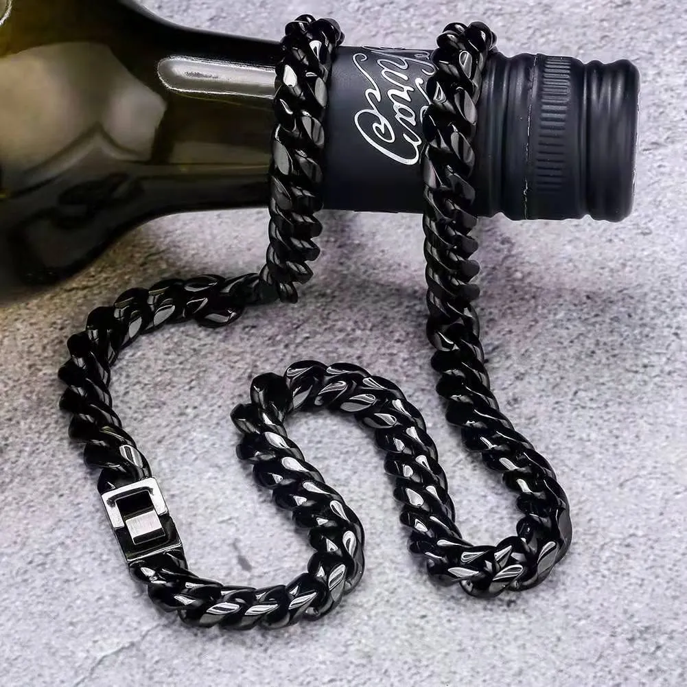BLACK & PROUD™ - Women's Black Cuban Link Chain - 10mm