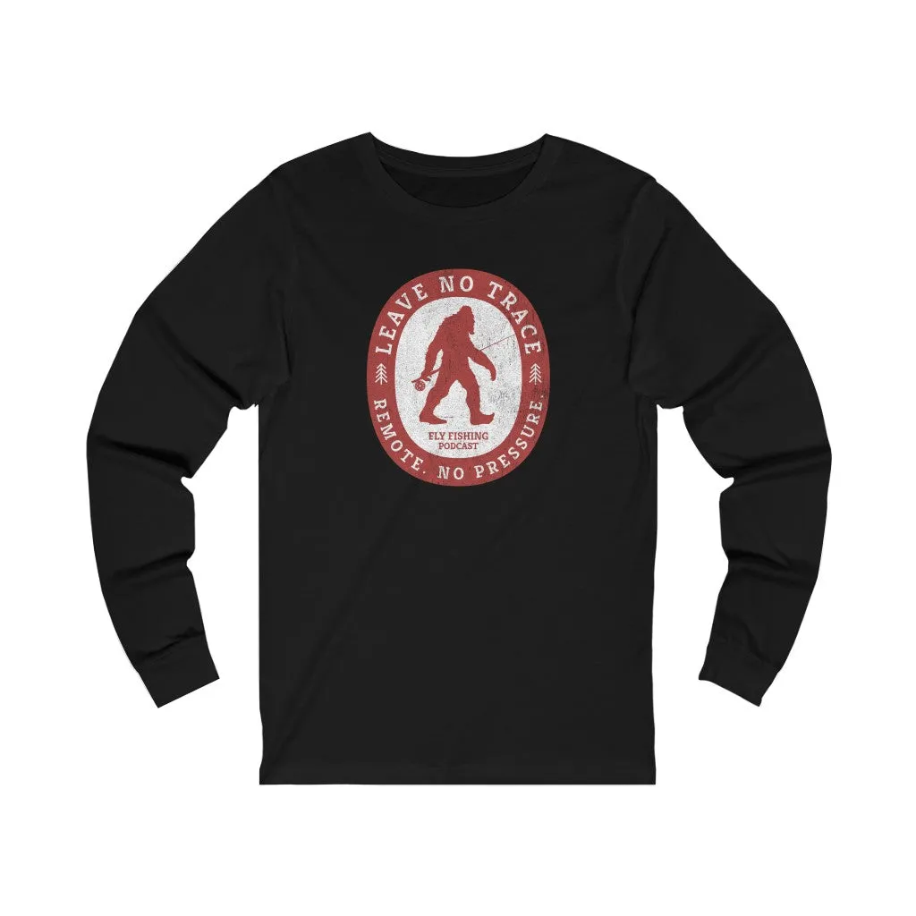 Black and Red Bigfoot Unisex Jersey Long Sleeve