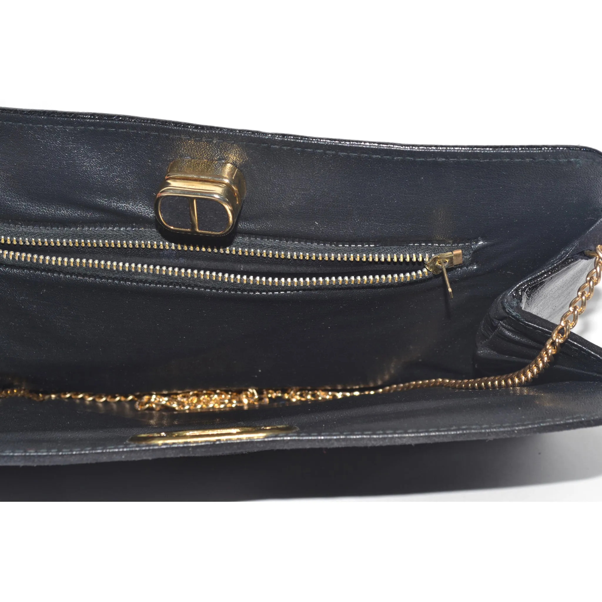 Black Suede & Leather Purse