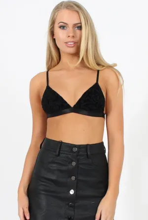 Black velvet Bralett - Ellie