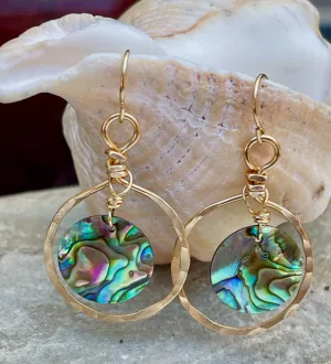 Blissful Abalone Mermaid Hoops