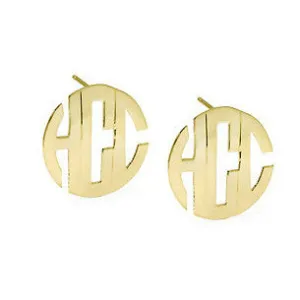 Block Monogram Post Earrings