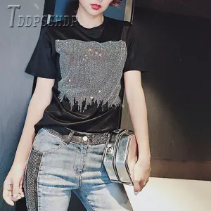 Block Shine Silky Tee