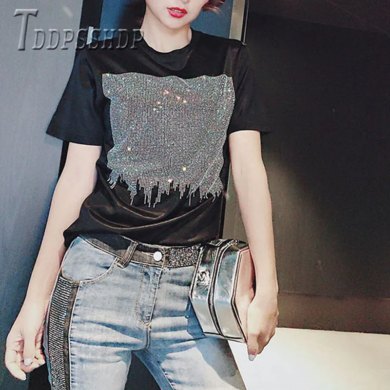 Block Shine Silky Tee