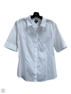 Blouse Short Sleeve By Talbots In White, Size: L