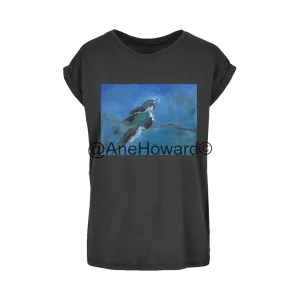 Blue Bird Women's Extended Shoulder Cotton T-Shirt XS-5XL