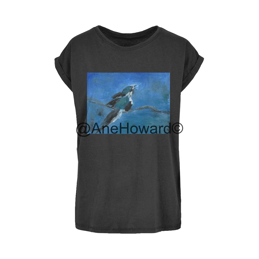 Blue Bird Women's Extended Shoulder Cotton T-Shirt XS-5XL