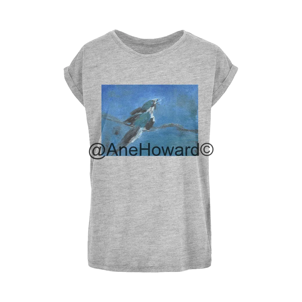 Blue Bird Women's Extended Shoulder Cotton T-Shirt XS-5XL