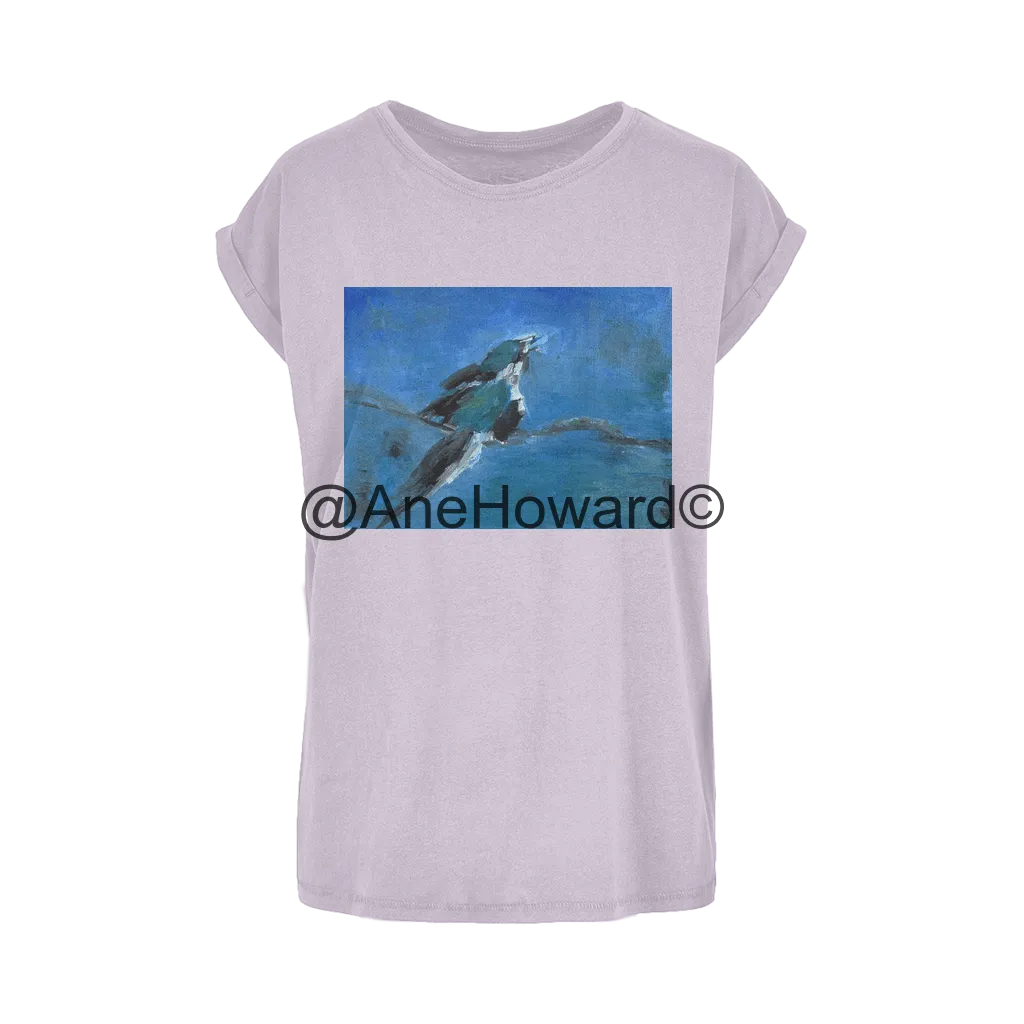 Blue Bird Women's Extended Shoulder Cotton T-Shirt XS-5XL