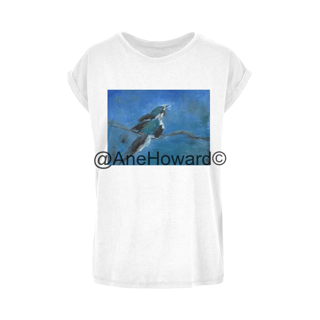 Blue Bird Women's Extended Shoulder Cotton T-Shirt XS-5XL