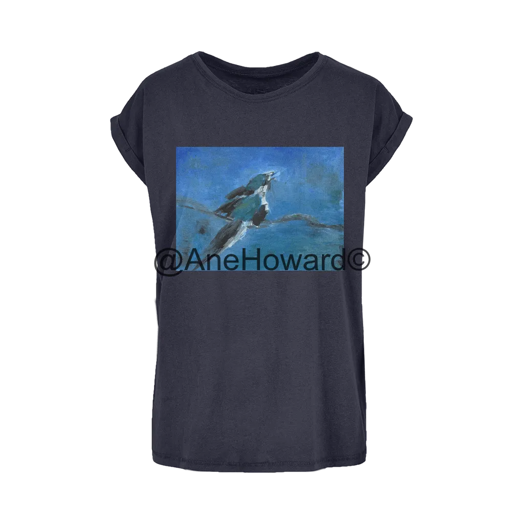 Blue Bird Women's Extended Shoulder Cotton T-Shirt XS-5XL