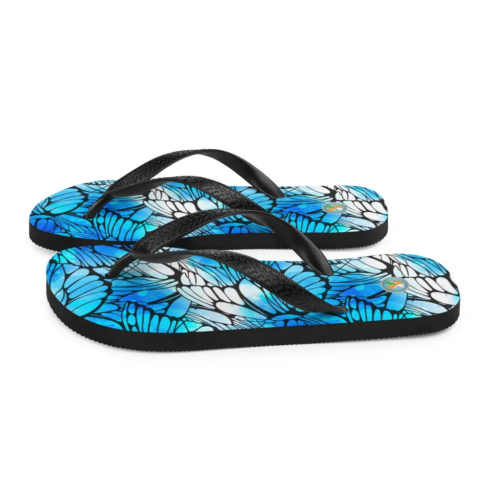 Blue Butterflies - Flip-Flops
