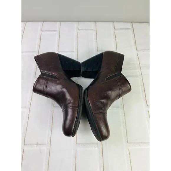 BOC leather chocolate brown booties size 9