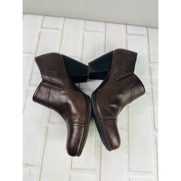 BOC leather chocolate brown booties size 9