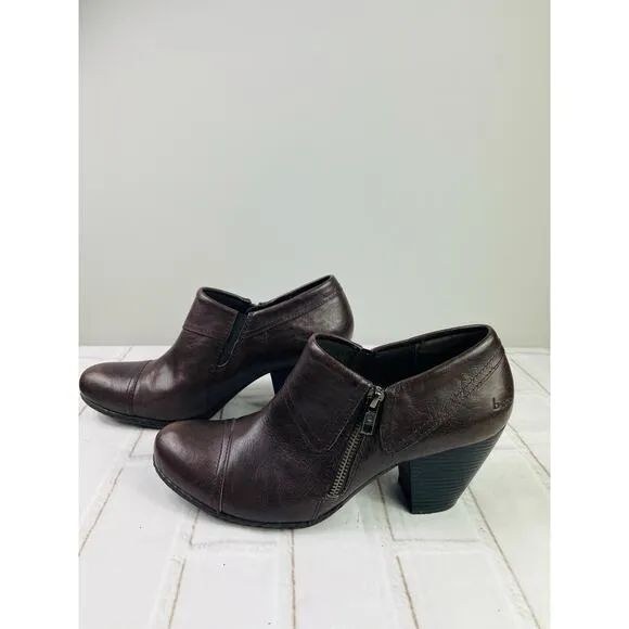 BOC leather chocolate brown booties size 9