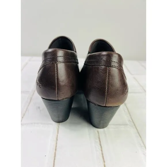 BOC leather chocolate brown booties size 9