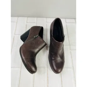 BOC leather chocolate brown booties size 9
