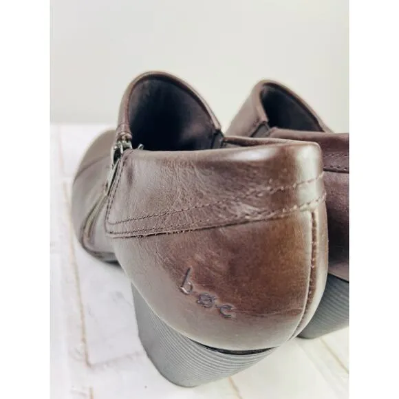 BOC leather chocolate brown booties size 9
