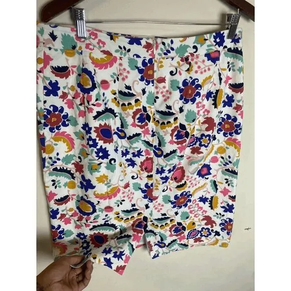Boden Terreza Paisley Floral Pencil Skirt T0542 Women's Multicolor Size 10