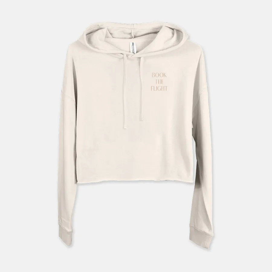 Book the Flight Women's Cropped Hooded Sweatshirt