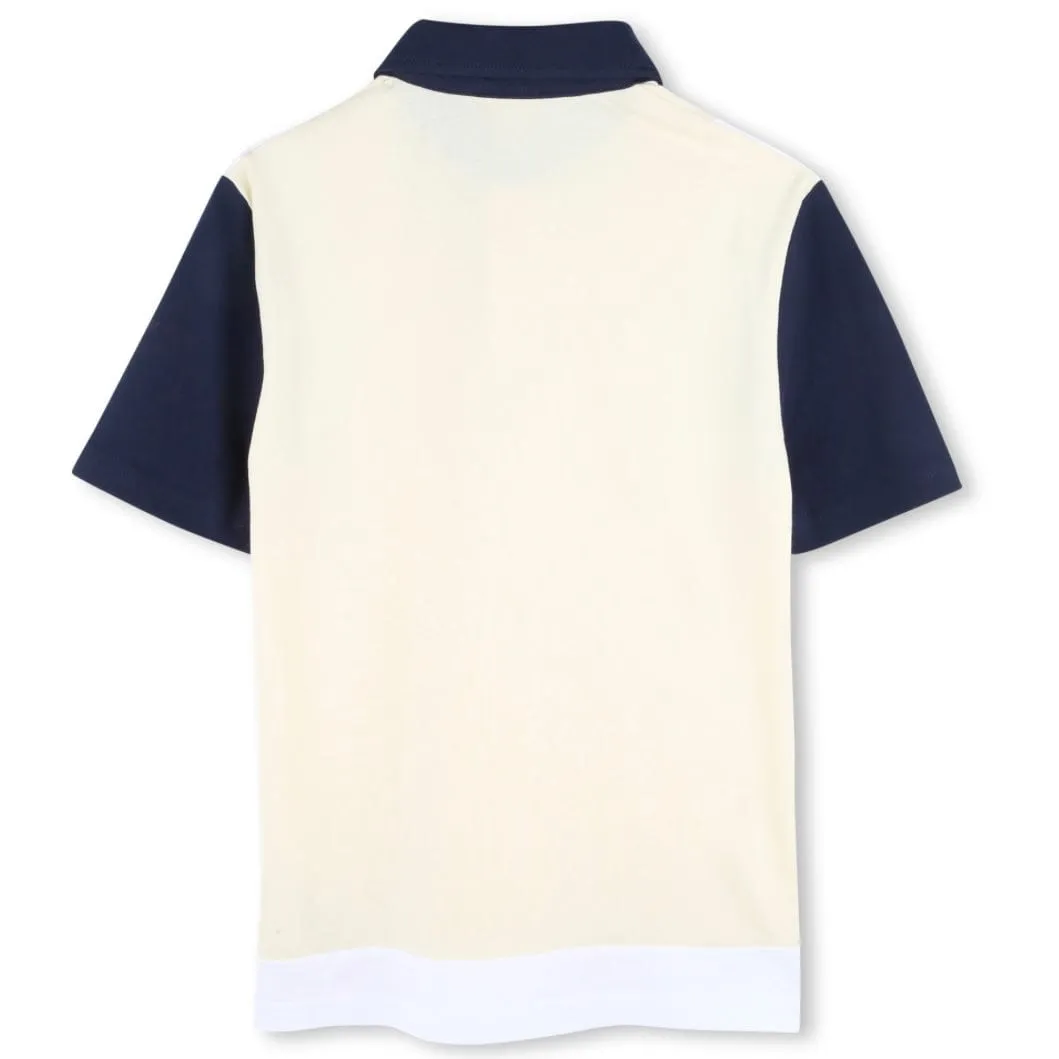 BOSS -  Colour Block Polo Shirt - Sand