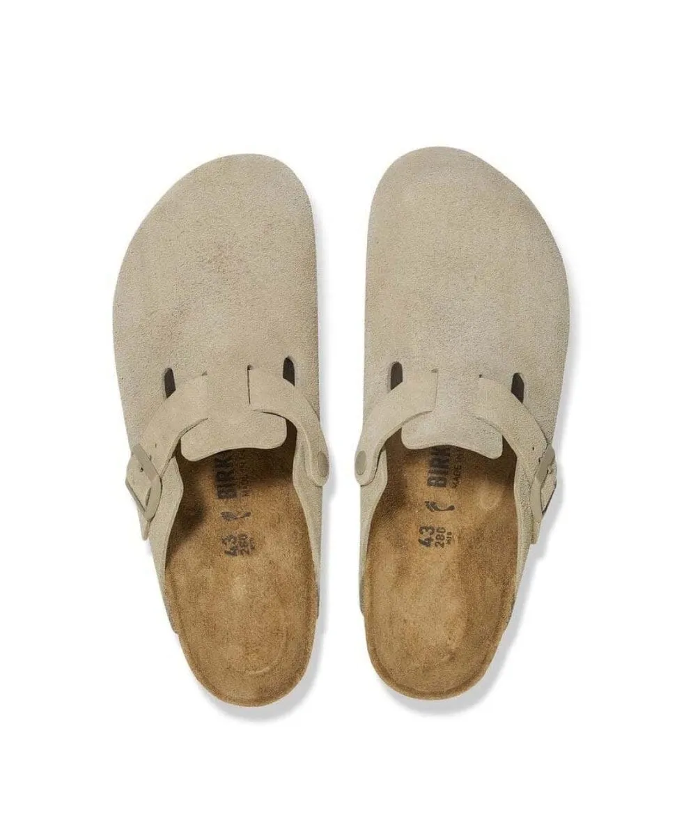 Boston Suede Leather Faded Khaki