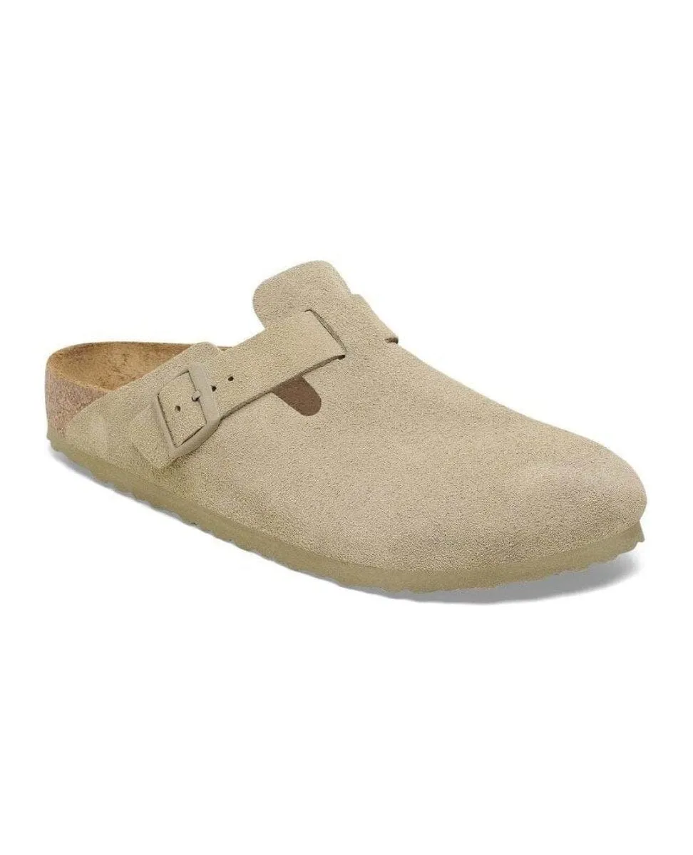Boston Suede Leather Faded Khaki