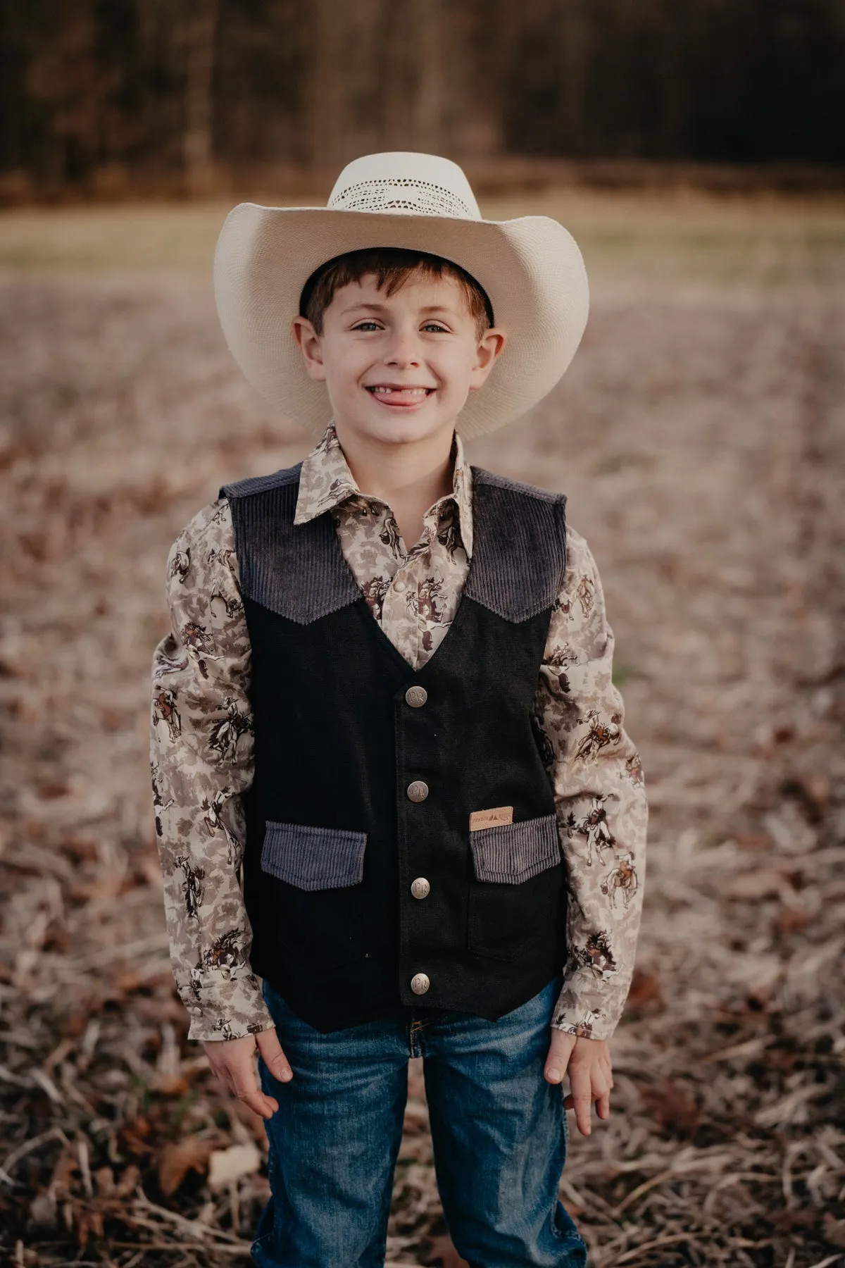 Boys 'All Over Bronc' Pearl Snap by Roper