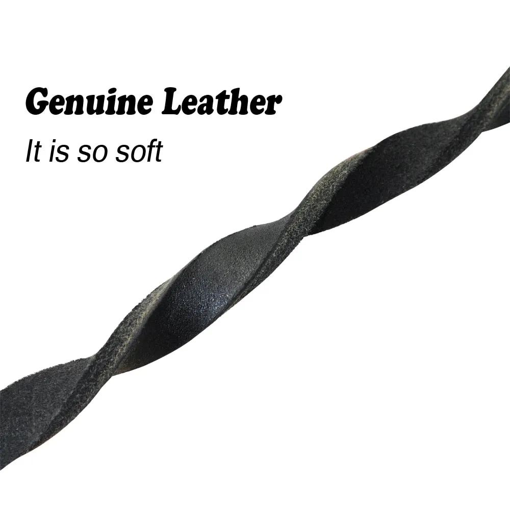 Braided Leather Dog Leash
