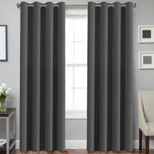 Brand new Great Quality Monterey Grommet Charcoal Black out Panels, 52"X95" each! Retails $120 